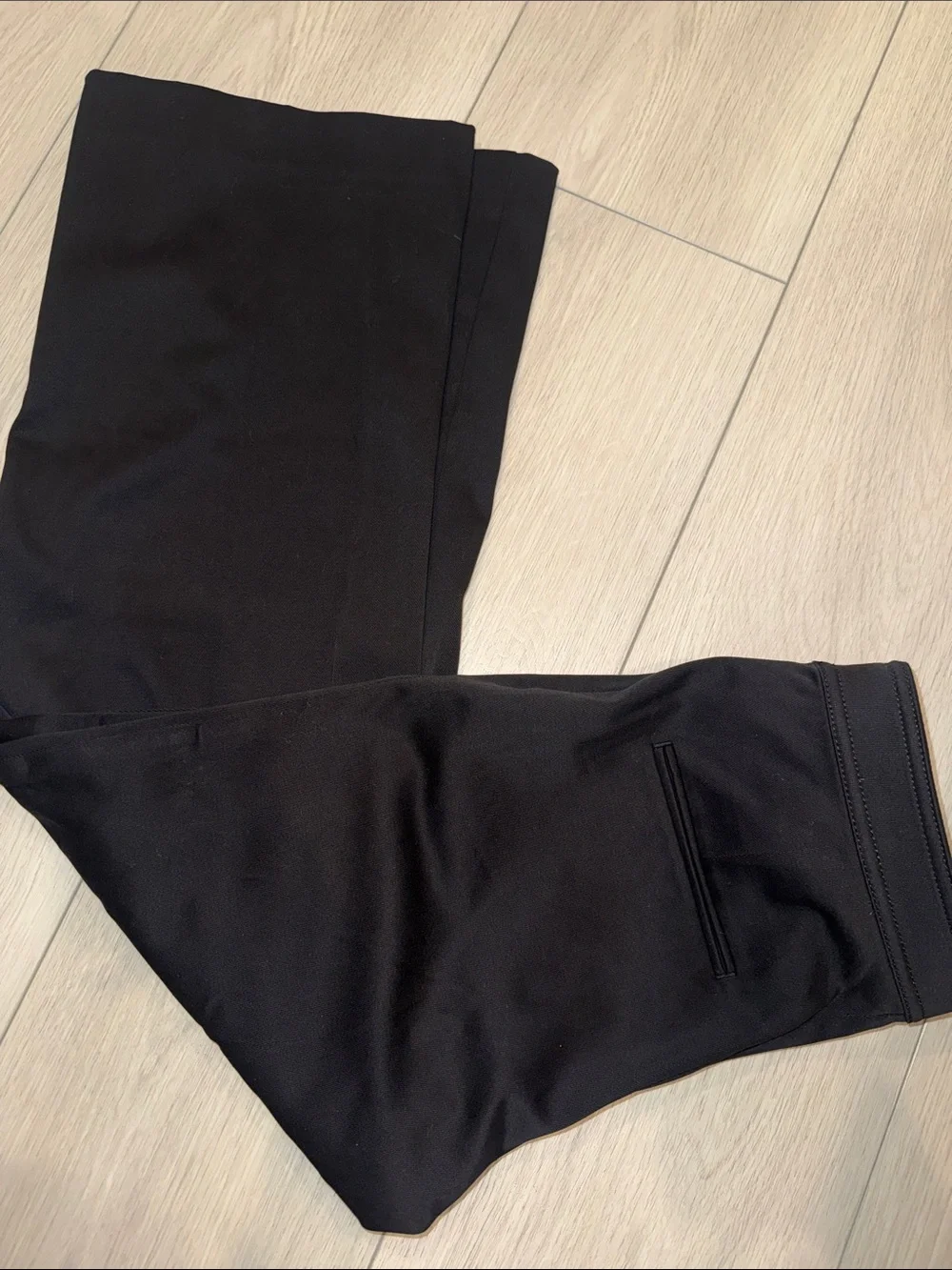 Ann Taylor Black Sailor-Inspired Wide Leg Pants